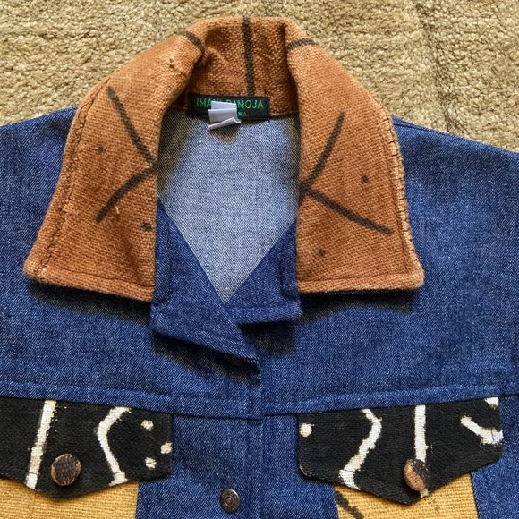 NWOT - Denim And Mudcloth Unisex Vest - Picture 2 of 4